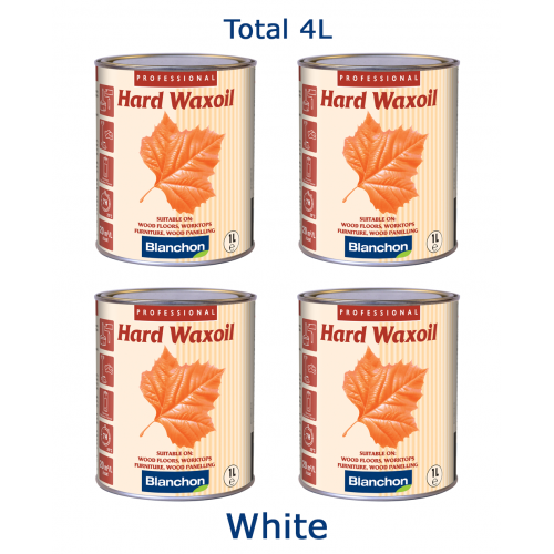 Blanchon HARD WAXOIL (hardwax) 4 ltr (four 1 ltr cans) WHITE 05721190 (BL)